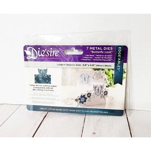 Die'sire Edge'ables Metal Dies Butterfly Love por Crafters Companion 7 peças