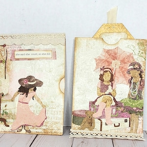 Junk Journal Tag and Pocket,  Junk Journal, Vintage Style Junk Journal Add On Dress Up