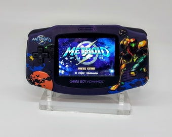 Gameboy Advance GBA Metroid Fusion Backlight IPS V2 console with rechargeable battery