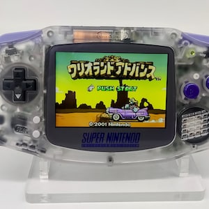 Gameboy Advance GBA SNES clear backlight IPS V2 rechargeable battery