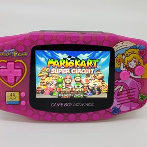Gameboy Advance GBA Princess Peach themed Backlight IPS V2