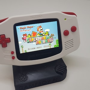 Gameboy Advance GBA White / Red Backlight IPS V2