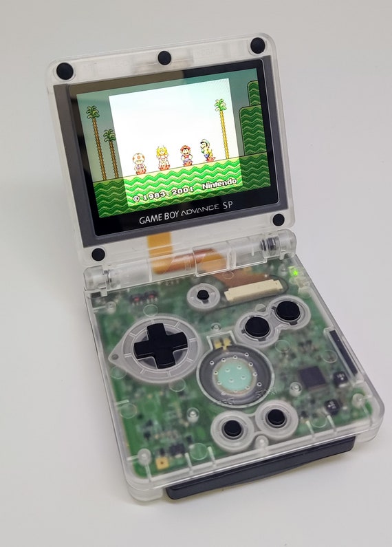 Gameboy Advance SP Backlight V5 720x480 IPS Frosted Clear New 