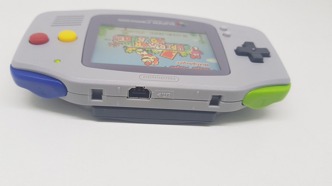 Game Boy Advance GBA Originale Avec Écran IPS V2 Rétro-éclairé Et Batterie Rechargeable - Noir