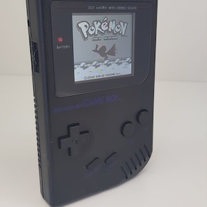 Ultimate Nintendo Gameboy DMG-01 Backlight IPS V5 - changeable background colour- Black