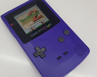 Game Boy Color IPS Console LCD V2 GBC Grape Q5 - Rechargeable battery