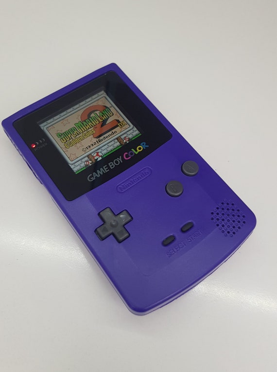Game Boy Color IPS Console LCD V2 GBC Grape Q5 Rechargeable
