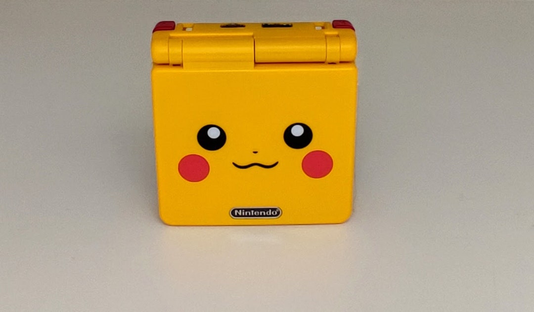 Gameboy Advance SP Backlight IPS Pikachu USB C Audio and
