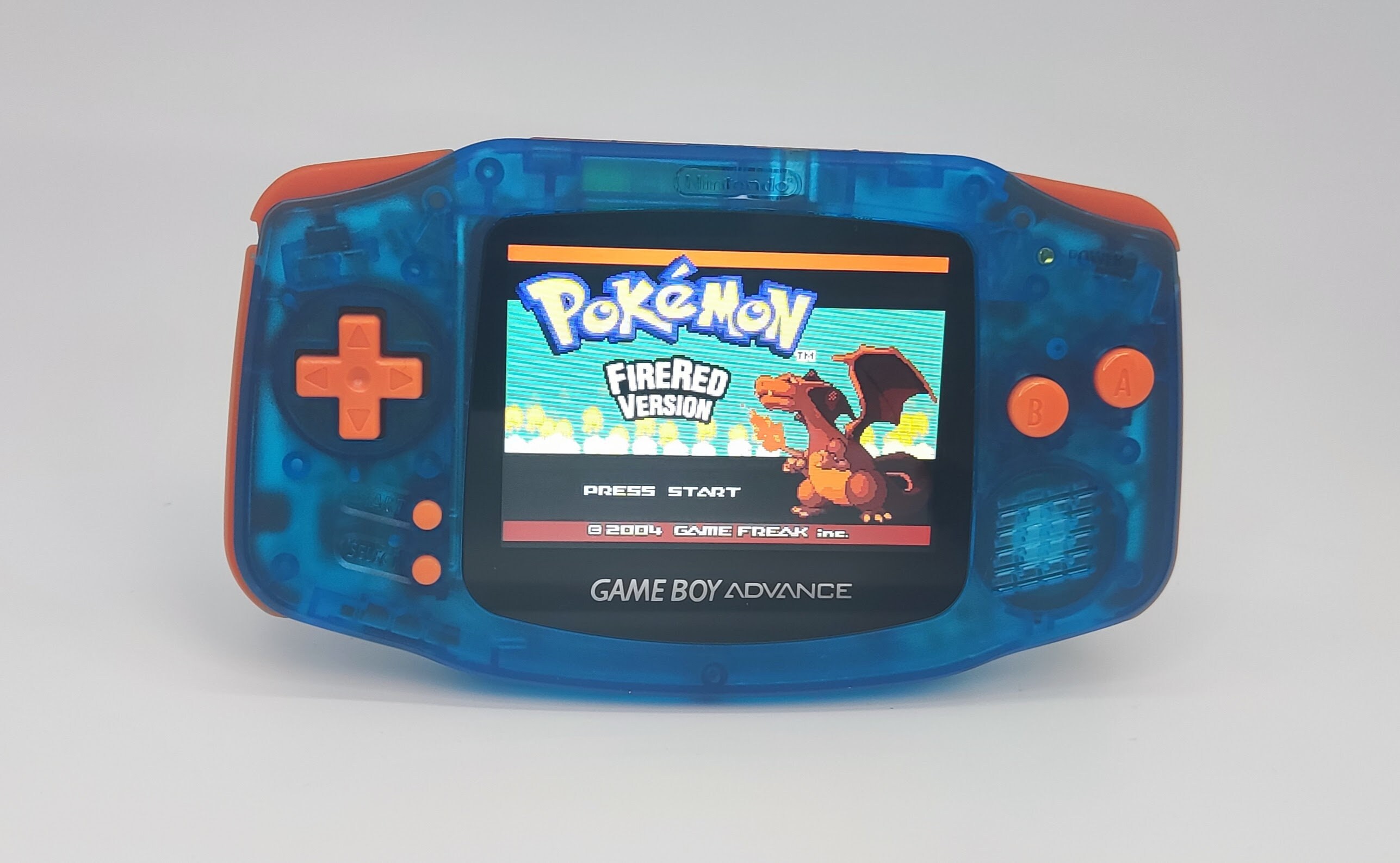 Gameboy Advance GBA Clear Blue Orange Backlight IPS V3 Laminated 