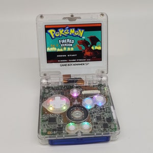 Gameboy Advance SP Backlight IPS  - Mirror Clear- New battery- usb c audio and charging RGB