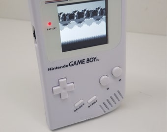 Ultimate Nintendo Gameboy DMG-01 Backlight IPS V5 - changeable background colour- White