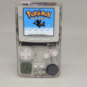 Nintendo GameBoy Color Botones blancos transparentes Pantalla laminada IPS Q5 OSD XL
