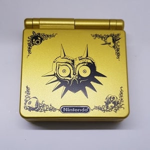 Gameboy Priora SP Backlight IPS V5 720x480 - Majora&#39;s Mask Zelda- Neue Batterie- USB C Audio und Aufladen