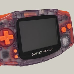 Game Boy Advance GBA Atomic Purple /  Orange buttons SpaceWorld 2000 themed  LCD IPS V2 Backlight