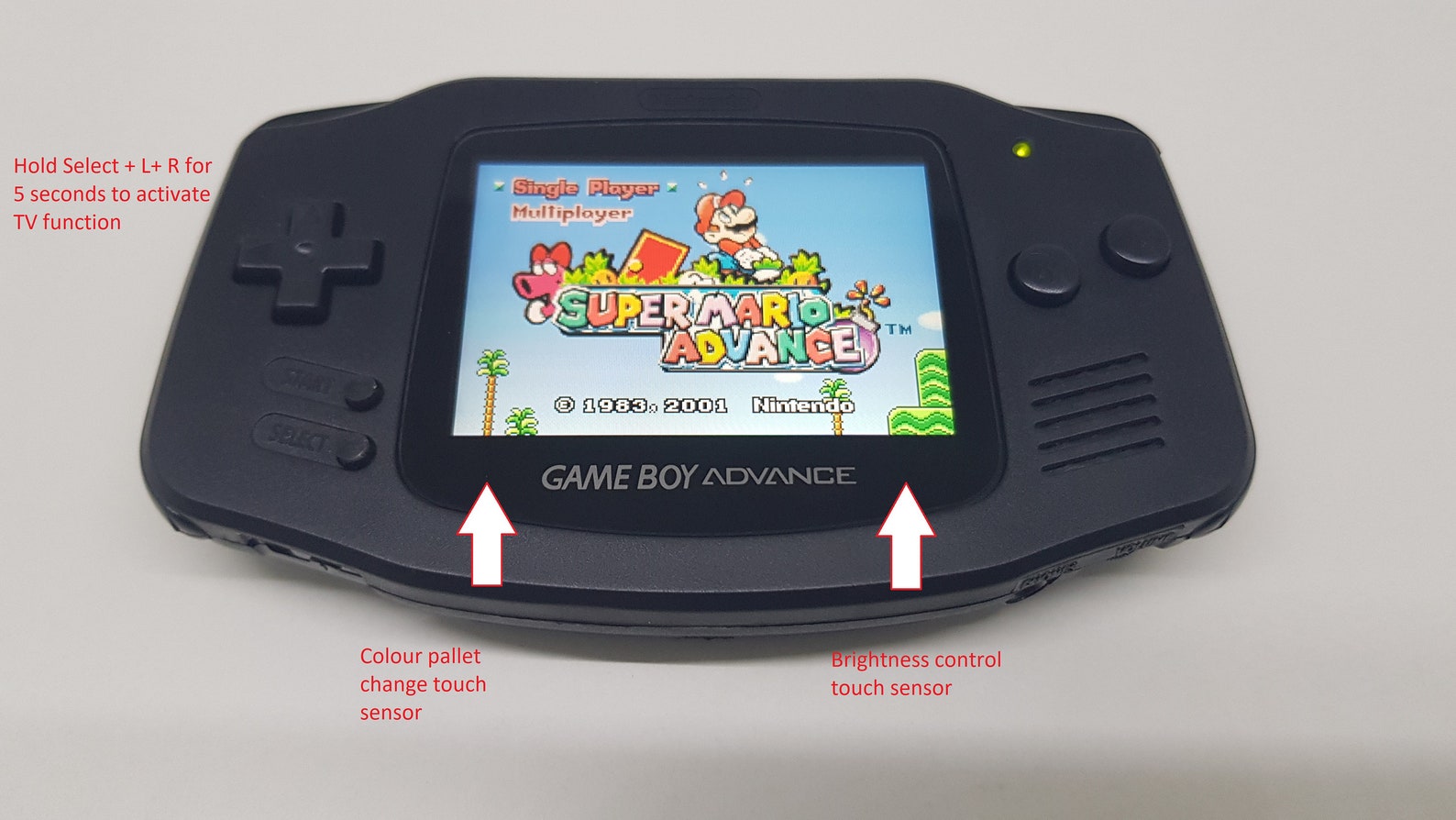 Game Boy Advance GBA TV Out Backlit IPS Screen Back Etsy