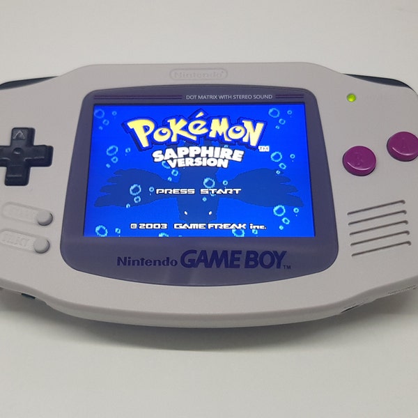 Gameboy Advance GBA Gameboy DMG Themed  Backlight IPS V2 - Rechargeable version - tactile buttons - audio amp