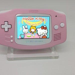 Gameboy Advance GBA Pink Backlight IPS V2 with tactile buttons and audio upgrade option