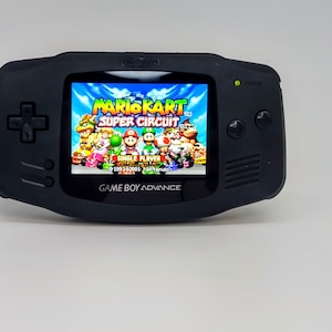 Gameboy Advance GBA Black Backlight IPS V3 Laminated display with rechargeable battery tactile buttons