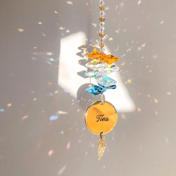 Memorial Sun Catcher with Personalized Charm – A Beautiful Tribute That Sparkles in the Light