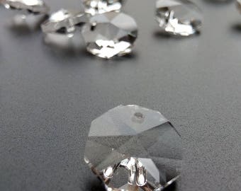 Chandelier prism 77mm Czech full cut teardrop octagon crystal glass beaded