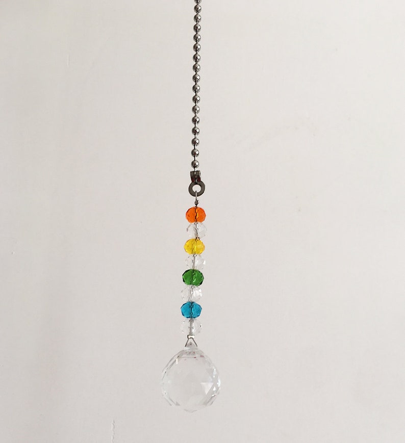 3ft Fan Pull Chain Set Long Crystal Light Pull Chain Sun Etsy
