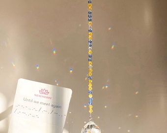 Until We Meet Again Morse Code Sun Catcher, Personalized Sympathy Gift, Loss of Husband Loss of Child Gift Loss of Father Mother