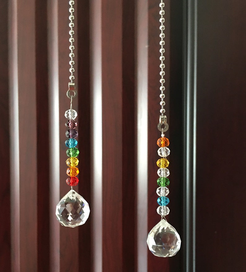 3ft Fan Pull Chain Set Long Crystal Light Pull Chain Sun Etsy