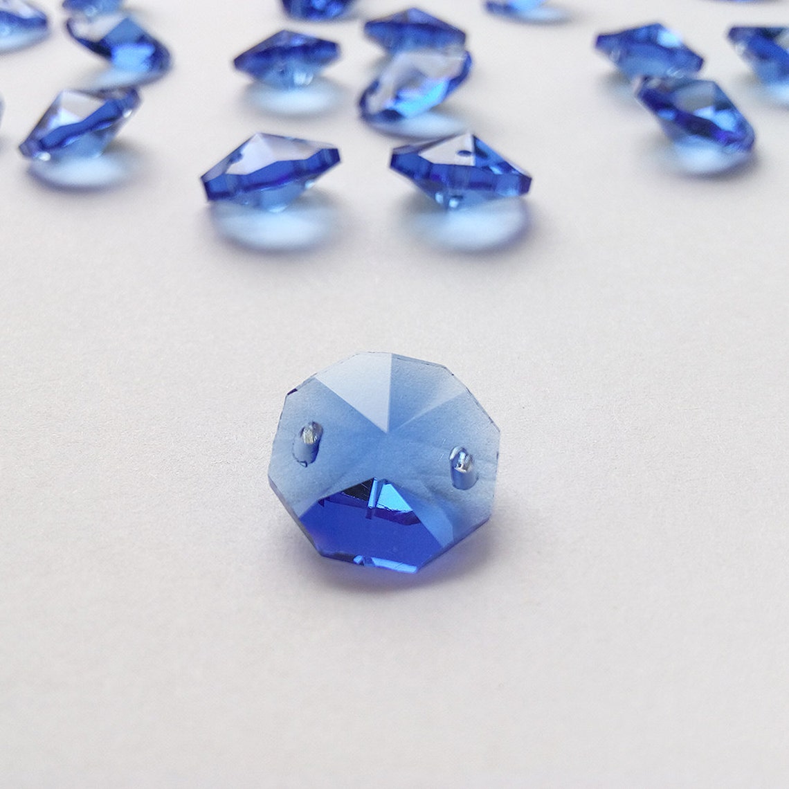 49 Blue Replacement Chandelier Crystals Parts 14mm Octagon Etsy