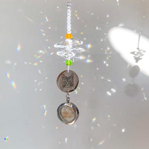 Personalized Pet Hair Memorial Sun Catcher, Pet Fur Keepsake, Dog Passing Away, Loss of Cat
