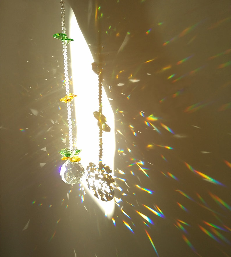 Window Suncatcher Crystal Prisms Hanging Prisms Light Etsy