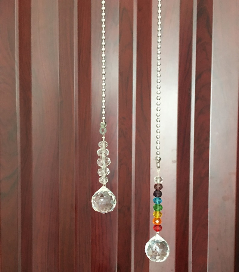 Lamp Decorative 3ft Fan Pull Chain Set Home Ornaments Long Crystal Light Pull Chain #6 3.2mm ball size