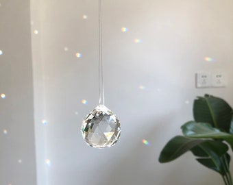 Sun Crystals for Window, Prism Crystal Suncatcher,Crystal Ball Prism, Clear, 20mm/30mm/40mm