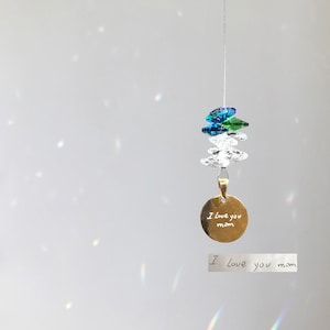 Actual Handwriting Gift, Custom Memorial Handwriting Ornament, Personalized Sun Catcher