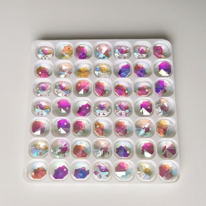 Aurora Borealis Crystal Prism, Octagon Beads, Suncatcher Crystal 1 Hole 49pcs