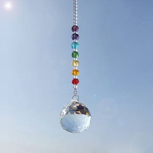 Hanging window chakra suncatcher glass crystal suncatchers pendant rainbow fengshui prism ball