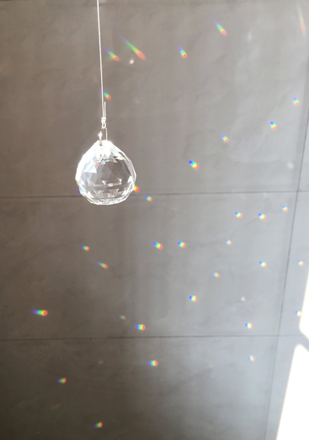 YU FENG Set 5 PCS Window Hanging Crystal Suncatcher Beads Chain Sphere  Chandelier Lamps Light Pendant Curtain Wedding Decoration Gift