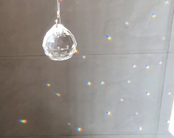 Sun Crystals for Window, Prism Crystal Suncatcher,Crystal Ball Prism, Clear, 20mm/30mm/40mm