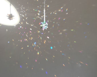 Suncatcher for Windows, Rainbow Light Catcher, AB Crystals, Car Rear View Mirror Pendant, Gift for Mother's Day