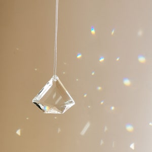 SLIGHTLY DEFECTS Crystal Prisms Sun Catcher Diamond Cut Clear / AB Finished