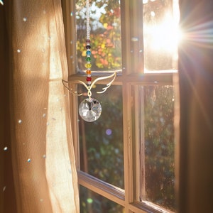 Look for Me in Rainbows, Angel Wings, Memorial Sun Catcher, Loss of Loved One