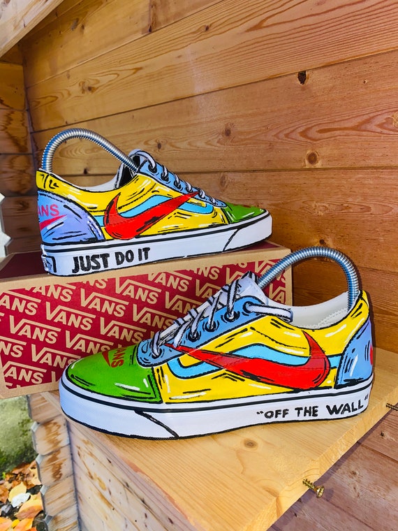 Cartoon Vans Nike Custom Shoes Hand-painted | Etsy