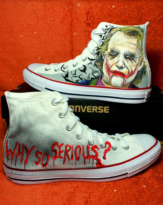 Joker Converse why so Serious Custom Shoes - Etsy UK