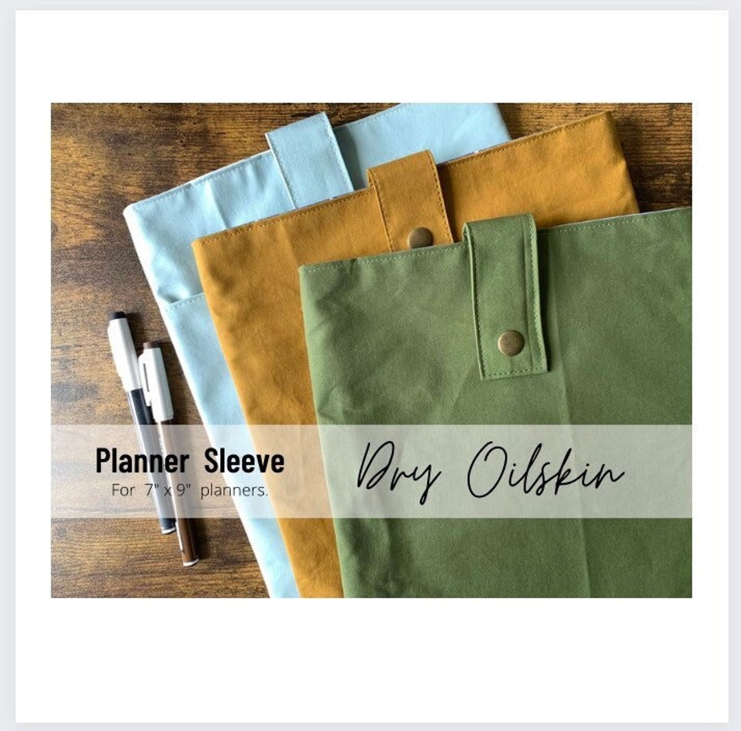 PLANNER Sleeve Planner Pouch Dry Oilskin Planner Accessory Book Sleeve Planner Pouch Etsy