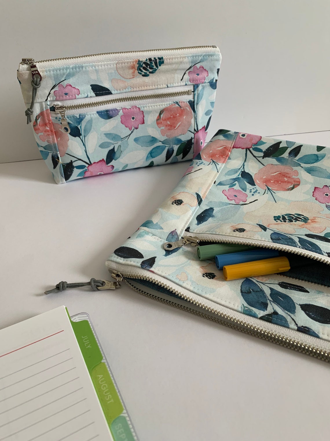Planner Pouch Devon Pouch two zip pouch organizer Etsy