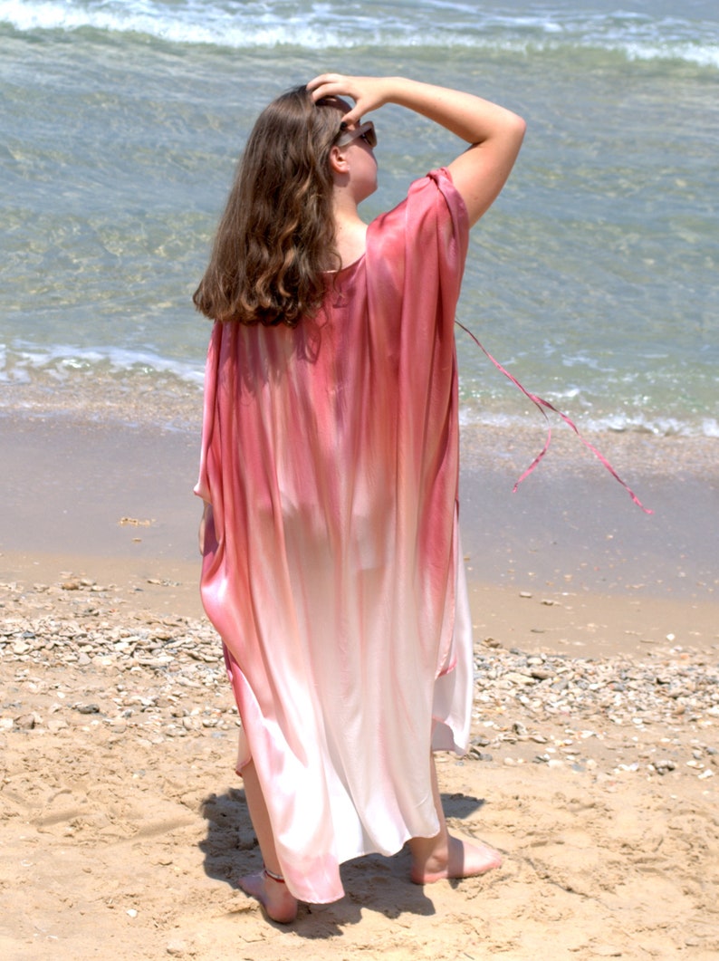 silk kaftan maxi dress