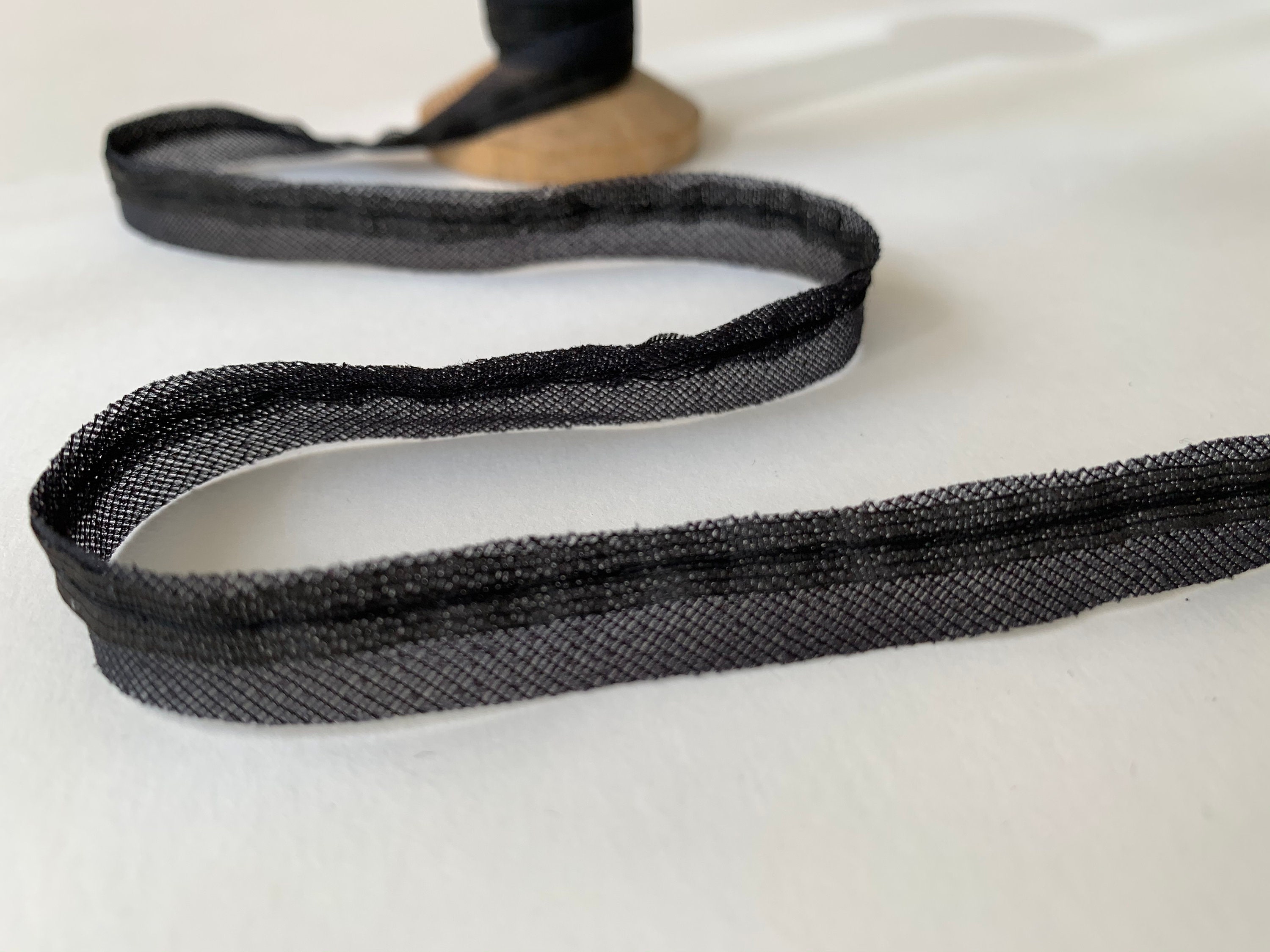 Bias Fuse Tape W/ Stitched Tape Black & White Etsy UK