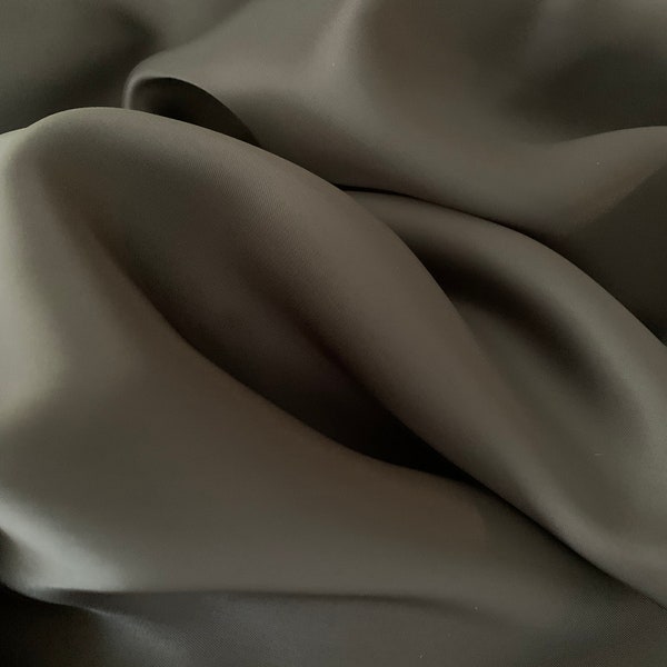 Cupro Lining Fabric Twill - Black