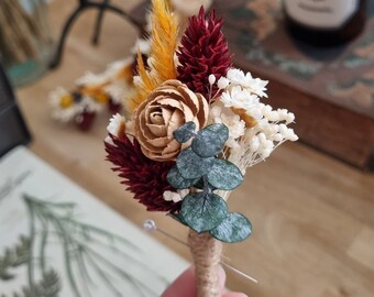 Boutonniere, Pin Whispers of Autumn, Boho Wedding, Wedding, Flower Groom