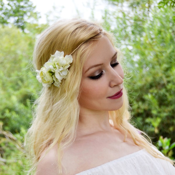 Fleur Blanche - Elven crown, flower wreath, wedding, bridal wreath, handmade | Miss Cherry Blossom