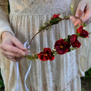 Wild Roses - Blumenkranz, Elfenkrone, Hochzeit, Brautkranz, Blumenkrone, handgefertigt | Miss Cherry Blossom